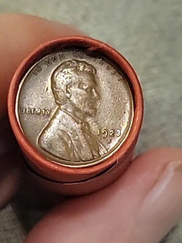 Xf/Au 1923 S&P Mint Pennies Ends Of Lincoln Wheat Cent Roll