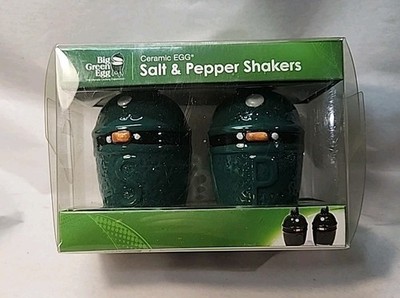 New Big Green Egg Mini Ceramic Salt & Pepper Shakers Ceramic Egg Set 