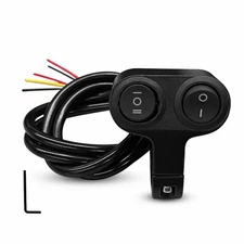 Motorcycle Handlebar 7/8" Dual Button On Off Switch Headlight Fog Spot Light