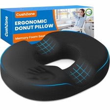 Donut Pillow for Tailbone Pain, Hemorrhoids - Cooling Gel Memory Foam Chair Seat