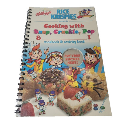 VINTAGE Kellogg's Rice Krispies Cookbook Cooking With Snap Crackle Pop 1998