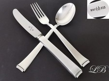 Menübesteck 800er Silber WMF 2500 Art Deco Bauhaus Silberbesteck 3tlg. neuwertig