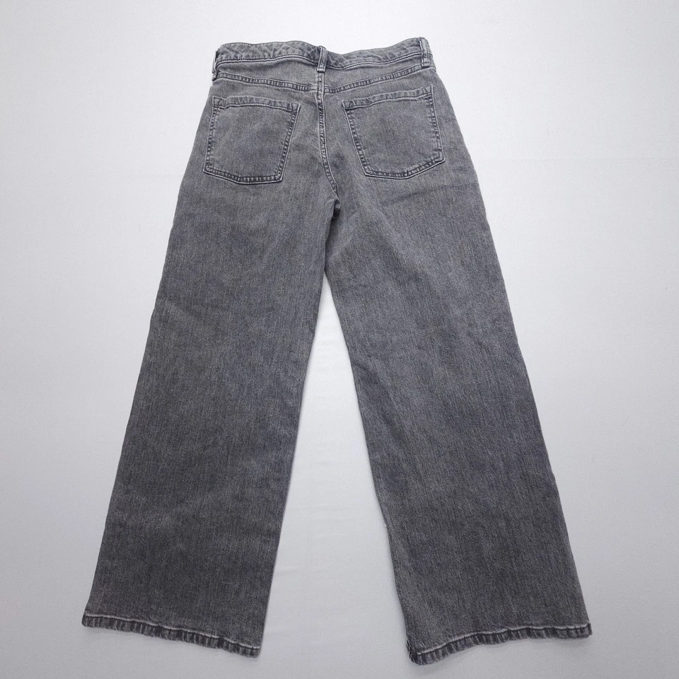 Banana Republic Mid Rise Cargo Jeans Womens 8 / 29 Gray Baggy Wide Leg Boho - Image 2 of 4