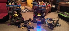 Batman, Multiple Other Characters, Vehicles and Imaginext DC Tower Batcaves Etc.