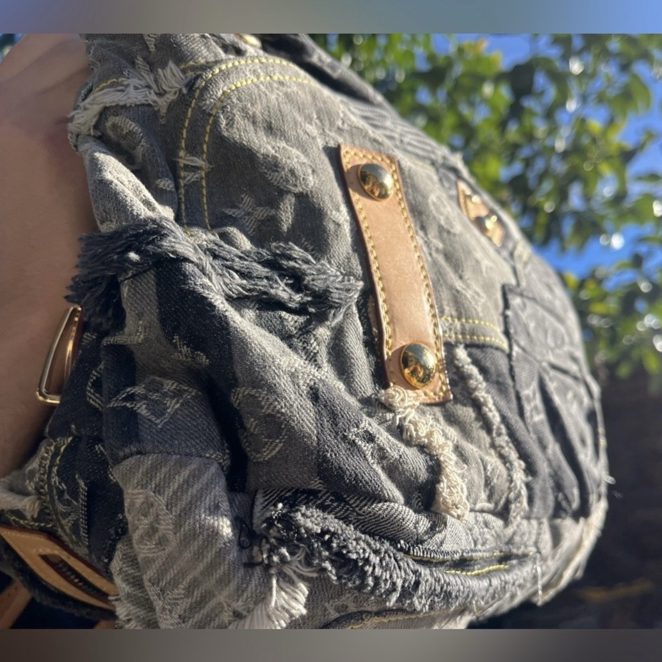 Louis Vuitton Monogram Denim Patchwork Bowly bag … - image 11