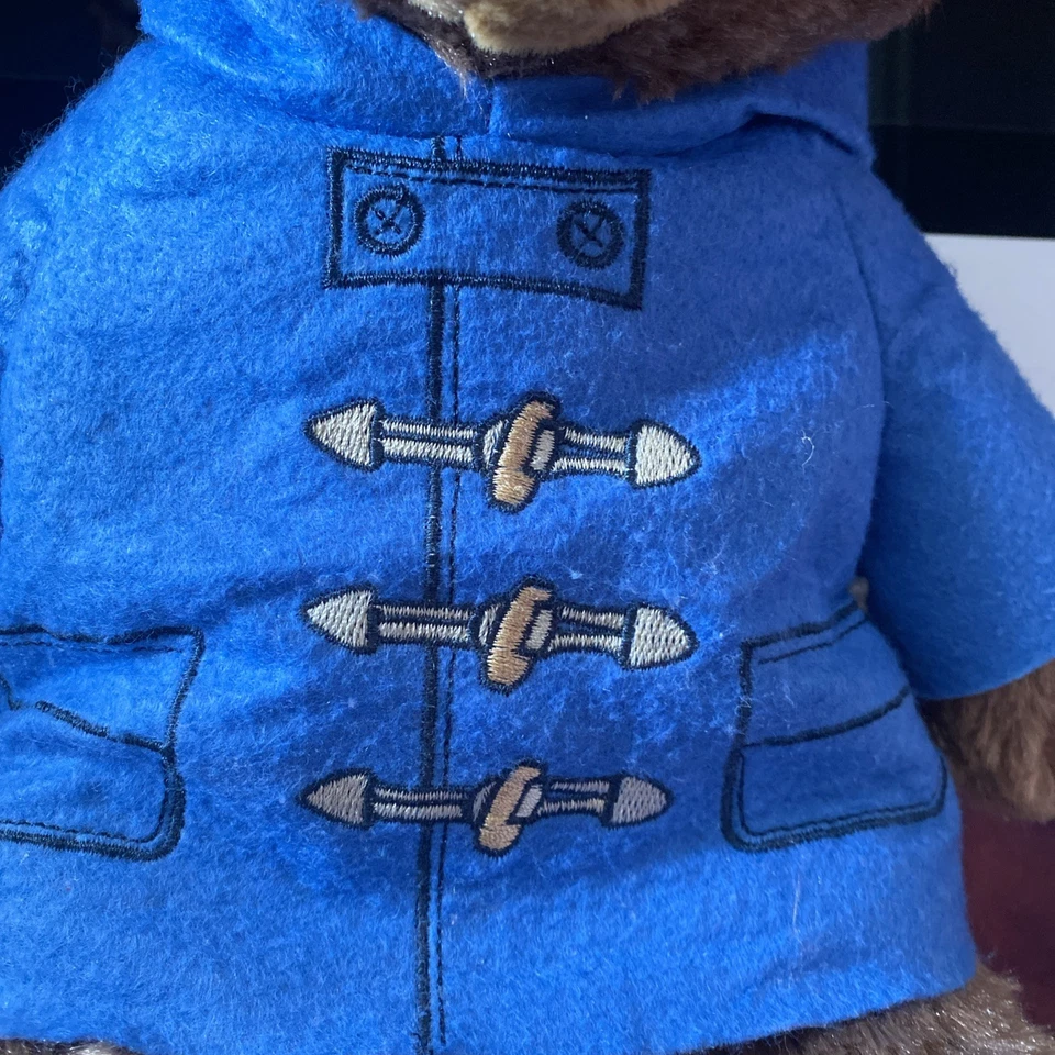 Paddington Bear Plush Toy with Blue Coat and Red Hat 14in - Preowned  - Image 3 of 4
