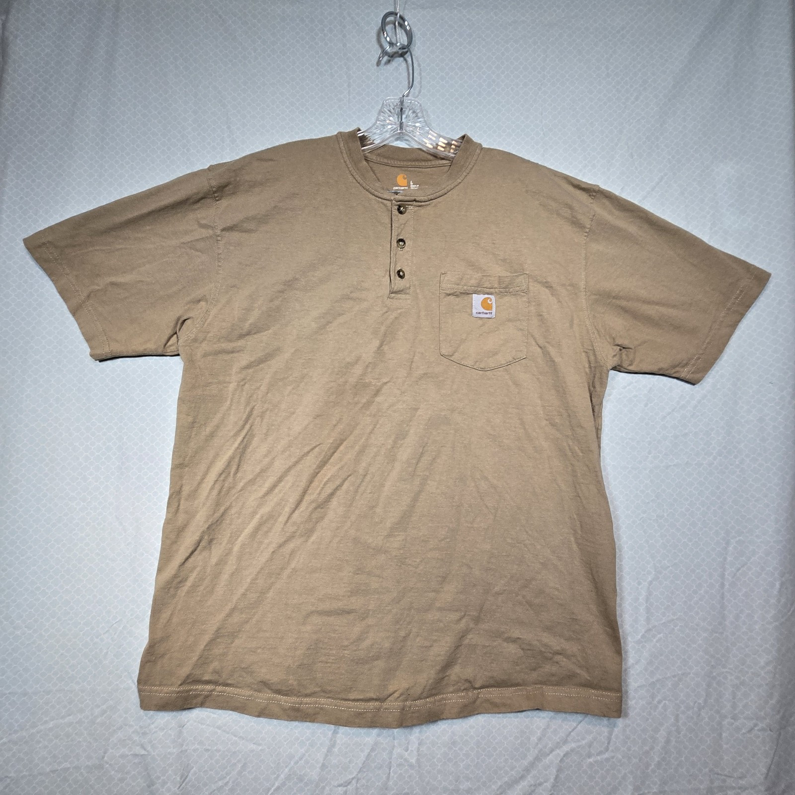Carhartt Mens Loose Fit Heavyweight Pocket Tee K84 Desert Tan
