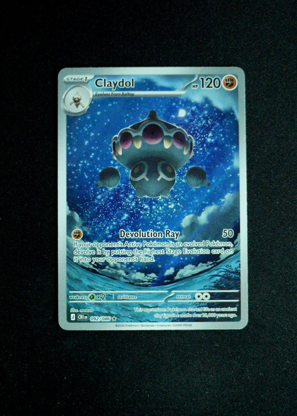 Claydol Pokemon ME04: Chaos Rising CRI #92/86 Holo Near Mint