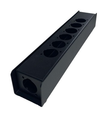 PROCRAFT PB1E-2X6X-BK Steel Project Box 10-5/8'' x 1-7/8'' x 1-5/8'' w/ 8 ''D'' punch