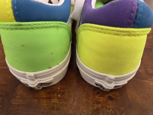 Vans Old Skool Neon Color-Block Shoes Size 2 Preowned In original box READ - Picture 5 of 11