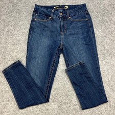 Seven7 Womens Skinny Jeans High Rise Tummyless Dark Wash Size 8
