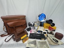 Kodak Signet 35  Ektralite 10 Camera Lot w/ Bag Flash Meter Flashbulbs