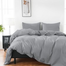 100 Organic Cotton Duvet Cover King 400 Thread Count Sateen Comforter Cover S...