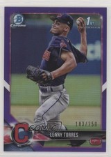 2018 Bowman Draft Chrome Purple Refractor 183/250 Lenny Torres Jr #BDC-8 eu2