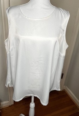 Kasper Separates Woman White Shell 2X Sleeveless Polyester