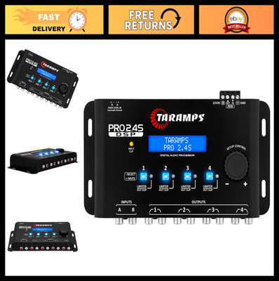 Full Digital Signal Processor DSP Crossover, 15-Band EQ, 12 Presets, 2-In/4-Out