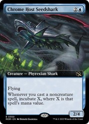 Chrome Host Seedshark (Extended Art) Foil - March of the Machine