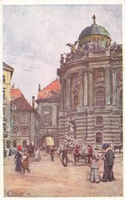 1910 Vienna Austria Michaelerplatz Hofburg Palace E. Graner Artist Postcard