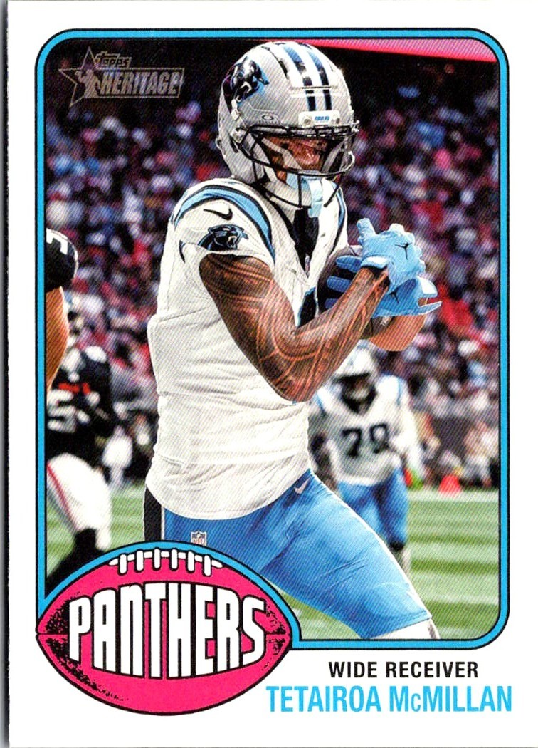 2026 TOPPS HERITAGE FOOTBALL TETAIROA MCMILLAN CAROLINA PANTHERS #189