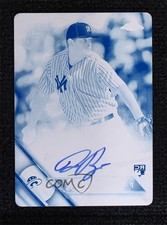 2016 Topps Chrome Rookie Printing Plate Cyan 1/1 James Pazos #RA-JPA Auto a2v