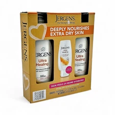 Jergens Ultra Healing Extra Dry Skin Moisturizer 21FL OZ 2-Pack +1 Travel Size
