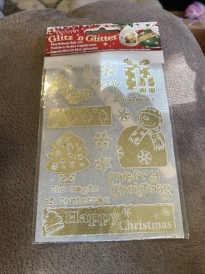 DECO ART GLITZ 'n GLITTER easy release rub ons Gold