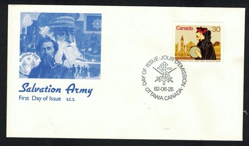 Canada #954, 1982 30¢ Salvation Army, S.C.S. cachet FDC, VF Scotia Cover Service