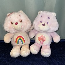 Lot Of 2 Vintage Care Bear 13  Plush - Cheer  Share Bears
