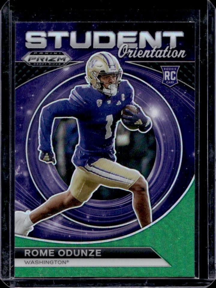 2024 Prizm Draft Picks Rome Odunze Student Orientation RC Green #SO-RO