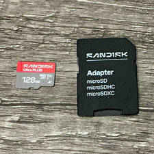 SanDisk Ultra Plus 128GB microSDXC Class 10 A1 Memory Card with SD Adapter