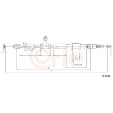 Cofle Handbremsseil hinten links 22287158 für Alfa Romeo