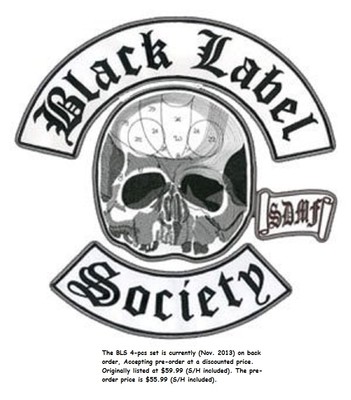 HEAVY METAL BAND BLACK LABEL SOCIETY FAN CLUB: BLS 8-PATCH ...
