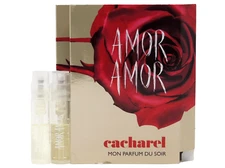 CACHAREL AMOR AMOR MON PARFUM DU SOIR  1.2ml .04fl oz x 2 PERFUME SPRAY SAMPLES