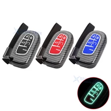 Carbon Fiber ABS Car Key Fob Case Cover Bag w/Keychain For Jeep Chrysler Dodge