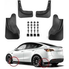 Model Y Tesla Mud Flaps Splash Guards Winter Vehicle Protection No Holes 4 Pcs