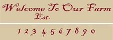 Welcome To Our Farm Reusable Stencil 2962 B 4"x18" DIY Sign Stencil Set