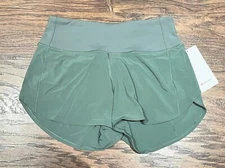 NEW Lululemon Speed Up High-Rise Lined Short 4" Grey Eucalyptus  Size 6-8-12