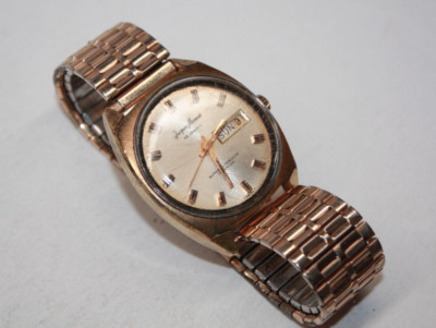 Vintage Jacques Monnat Gold Plated Men's Superautomatic Watch  [054GRA]