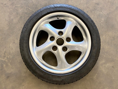  1999-2001 PORSCHE 911 / BOXSTER 5 SPOKE WHEEL RIM W/MICHELIN TIRE 205/50/17 OEM
