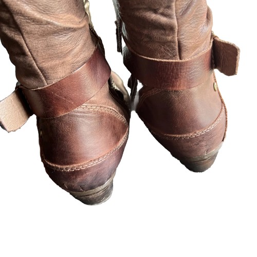 Pikolinos Mujer Brujas Cuero de Vaca Bota Alta EE. UU. 8 Cremallera Bota 38 - Imagen 7 de 8
