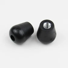 2 PCS Bass Drum Spurs Rubber Feet Rubber Tips with 3/8" Thread