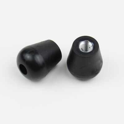 2 PCS Bass Drum Spurs Rubber Feet Rubber Tips with 3/8'' Thread