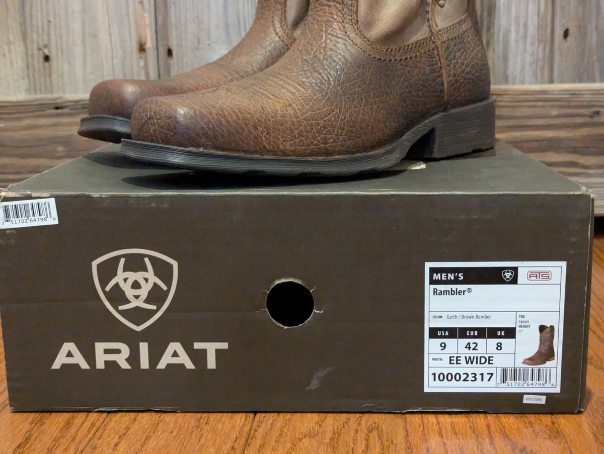 Ariat Men's Rambler Boots Brown Bomber 10002317 | eBay