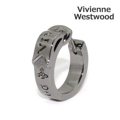 Vivienne Westwood Earrings MAN. BOBBY SINGLE HOOP Ruthenium Men's Vivienne Westwood Earrings MAN. BOBBY SINGLE HOOP Ruthenium Men's
