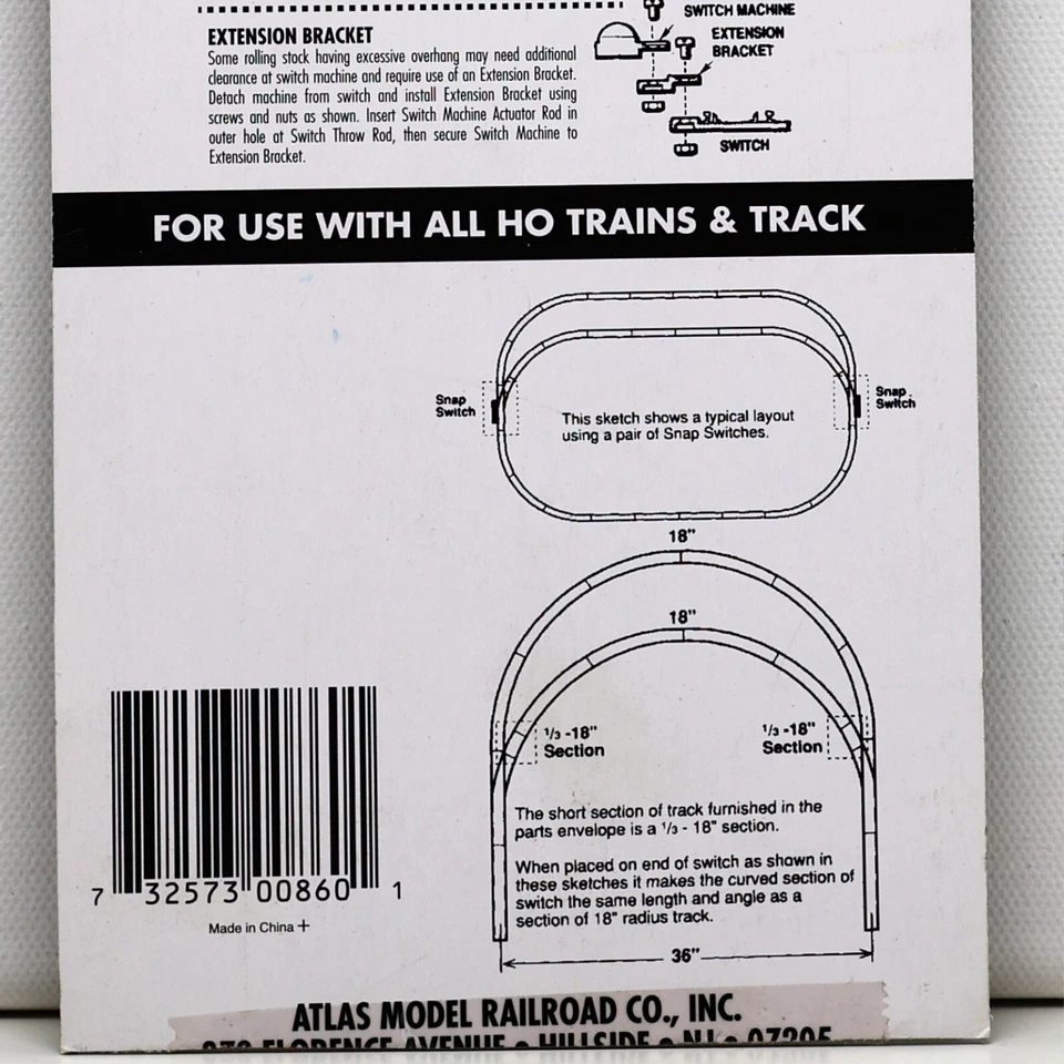 HO/OO Track Code 100 Atlas Left Hand Turnout Switch Point 860 - Image 2 of 3