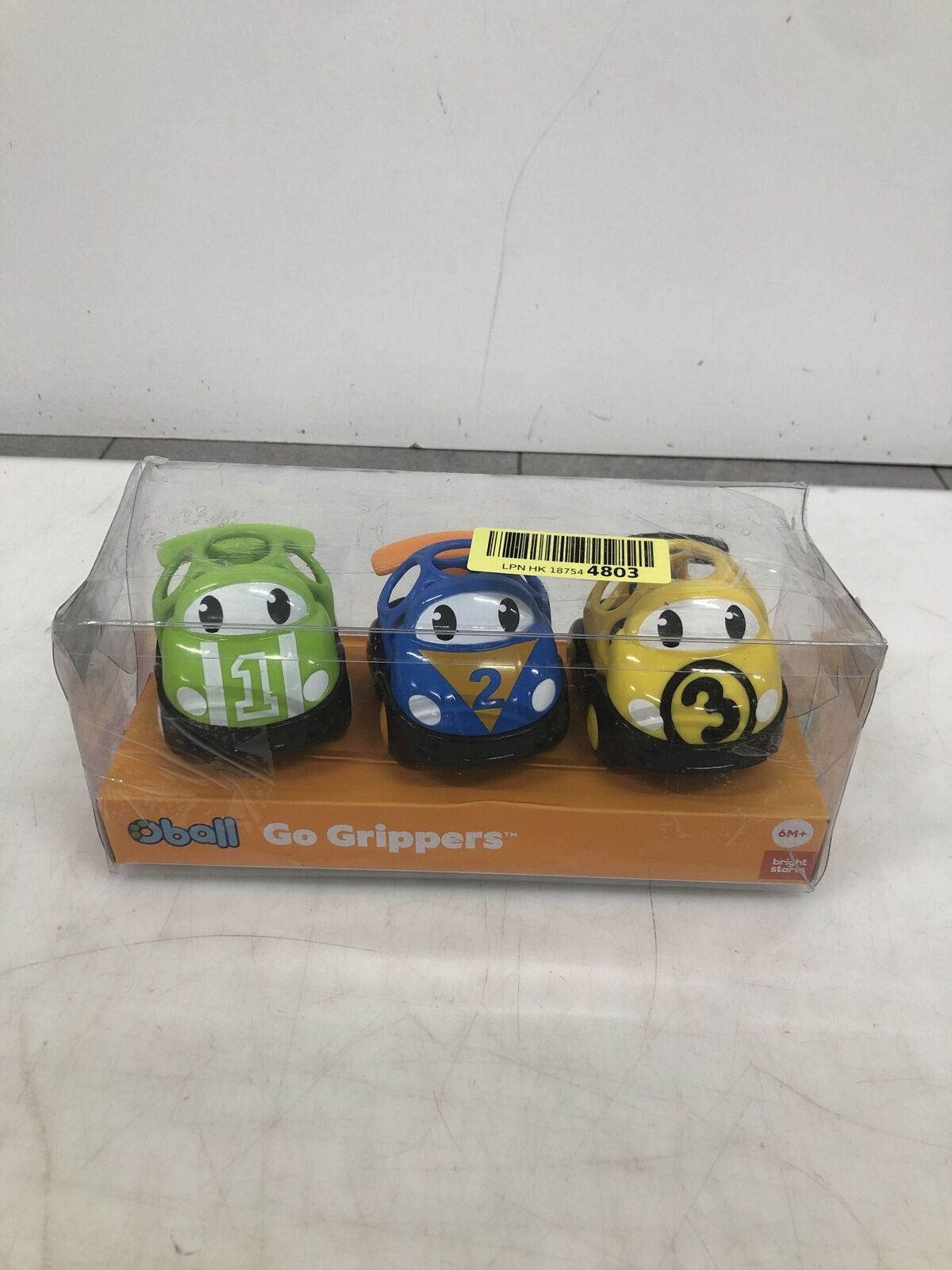 Bright Starts Oball, Go Grippers, auto da corsa giocattolo, 10864, colorate