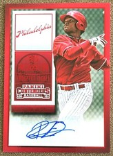 2015 Contenders Prospect Ticket Autograph Red Foil #27 Luis Encarnacion Phillies