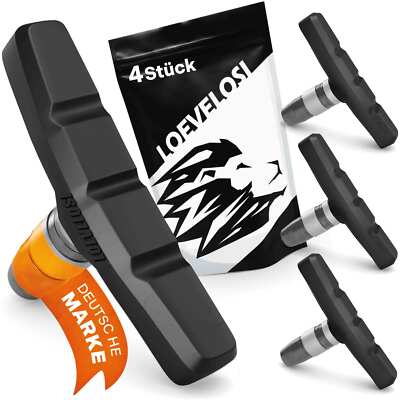V-Brake Bremsbacken 2 Paar LOEVELOSI Bremsbelag-Set Fahrrad V-Bremse Bremsbeläge
