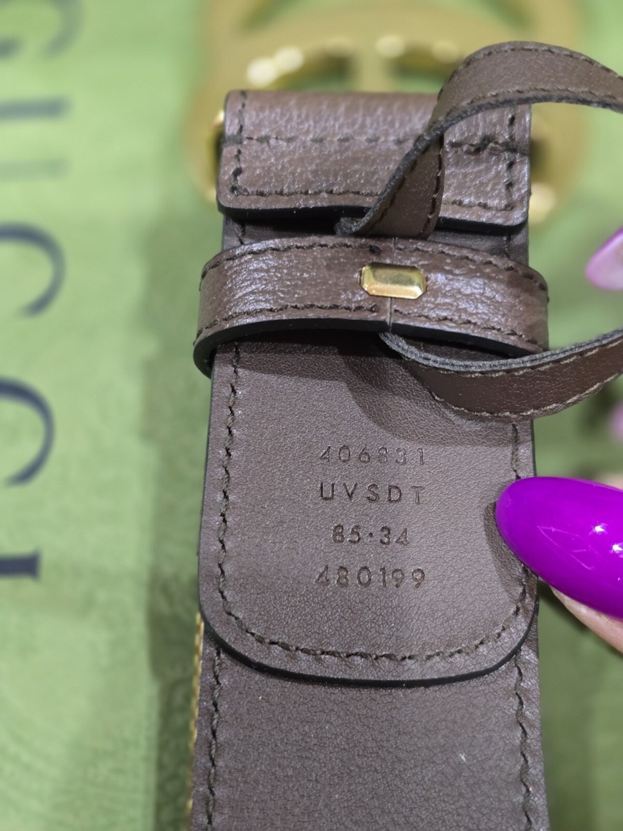 Gucci x Adidas Belt 85 34 GG Marmont Buckle Brown Leather Gucci x Adidas Belt 85 34 GG Marmont Buckle Brown Leather