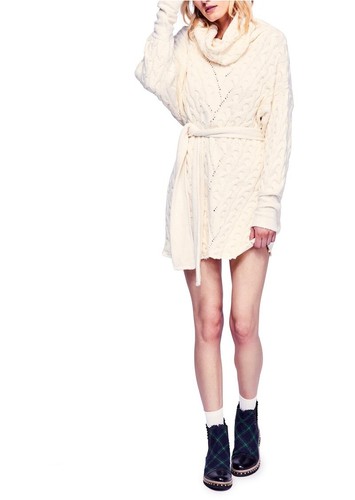 Free People Cable Knit Sweater for The Love of Cables Tunic Cream XL - Picture 12 of 12